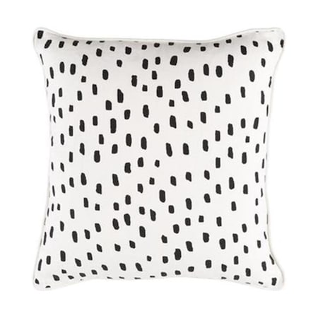 Artistic Weavers GLYP7074-1818 Glyph Dalmatian Dot Throw Pillow Cover; White & Black